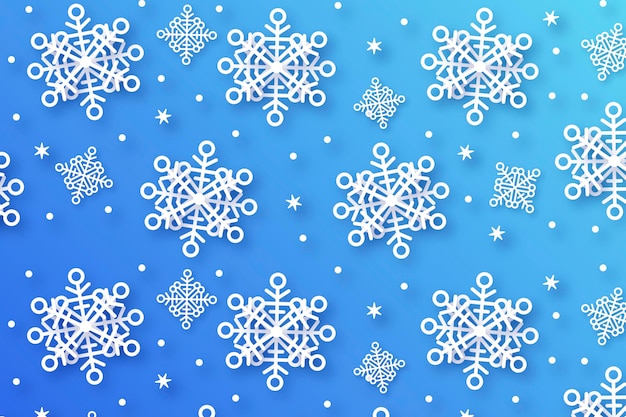 Winter background in paper style