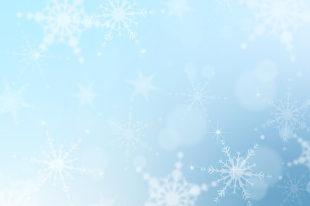 Winter background with snowflakes