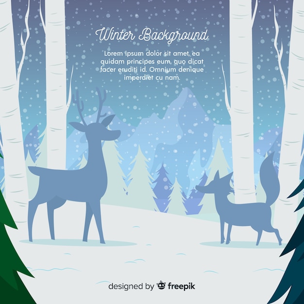 Free Vector winter background