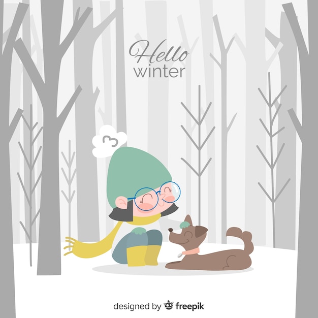 Free vector winter background