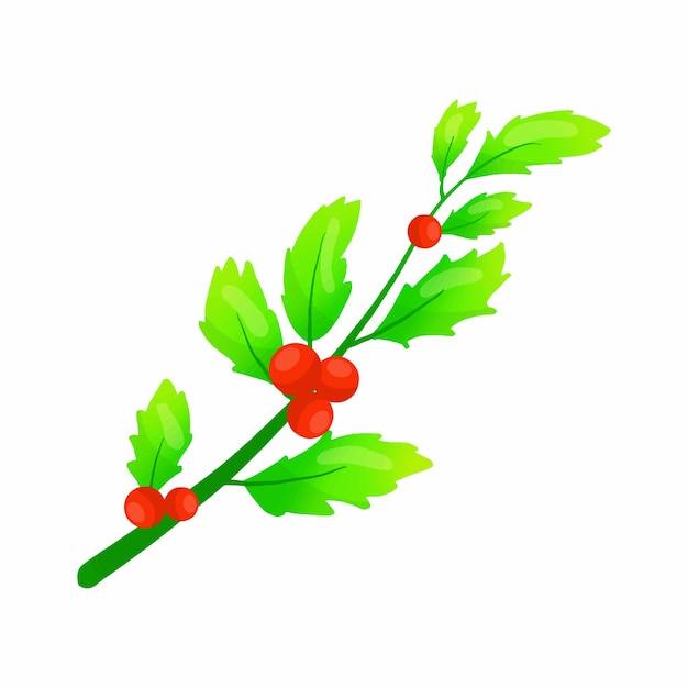 Free vector winter berry vector illustration icon colorful