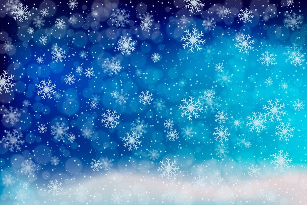 Winter blurred background