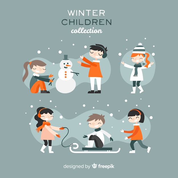 Winter children collection