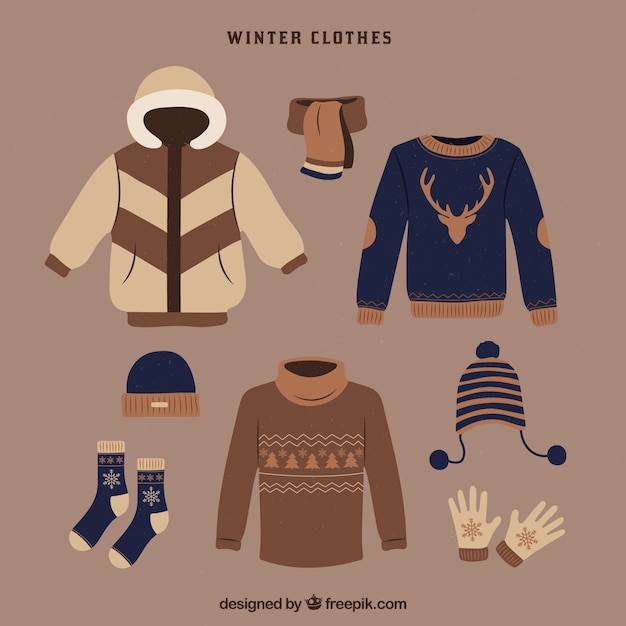 Free Vector winter clothes