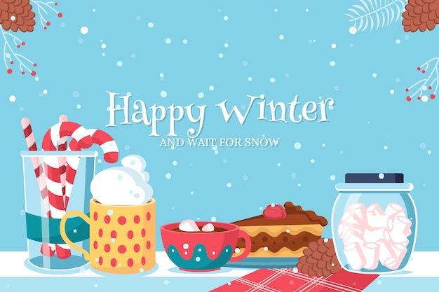 Free Vector winter concept in flat design