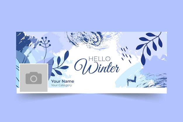 Winter facebook cover template