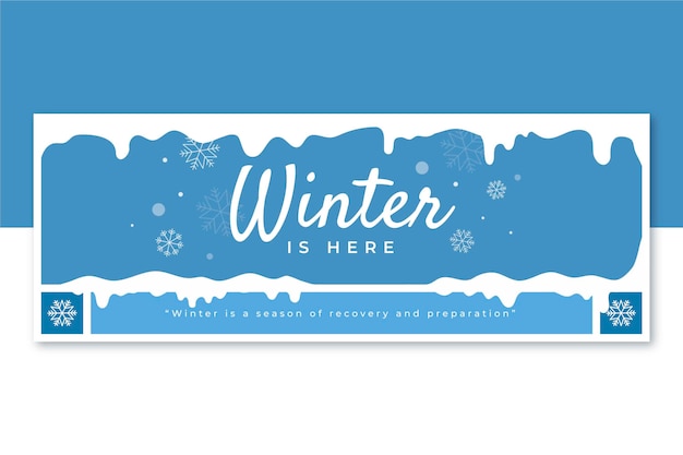 Winter facebook cover template