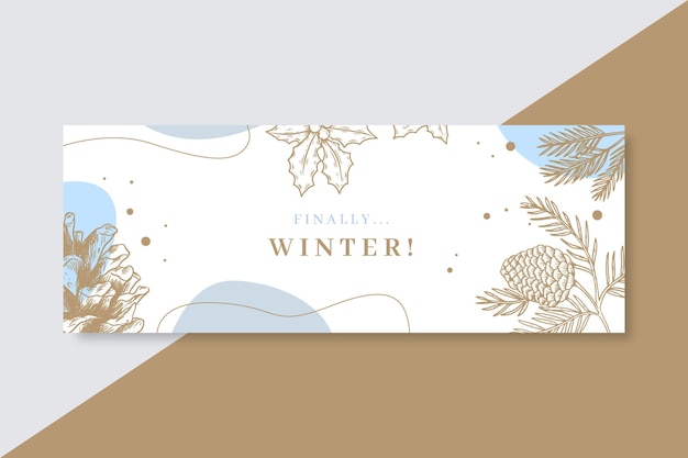 Winter facebook cover template