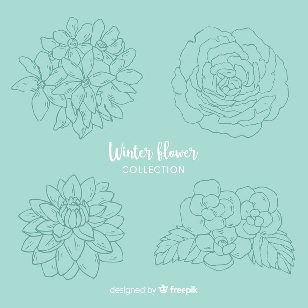 Winter flower collection