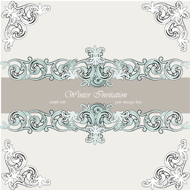 Winter invitation template