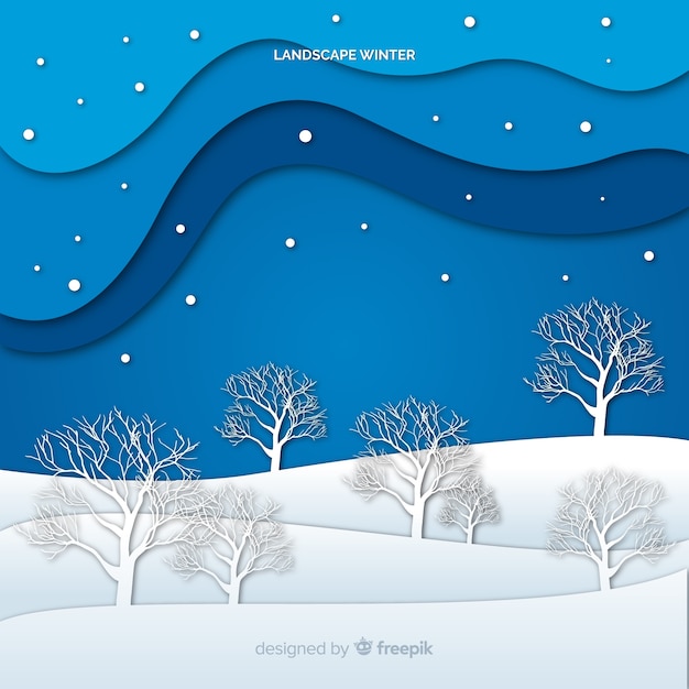 Winter landscape background