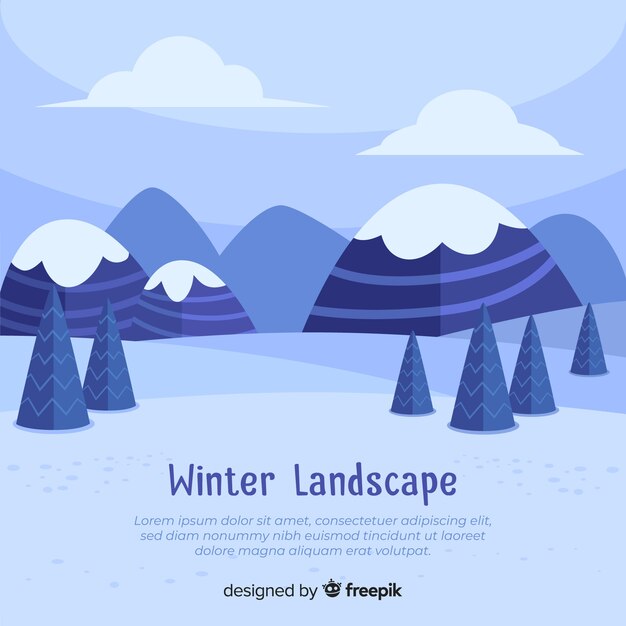 Winter landscape background