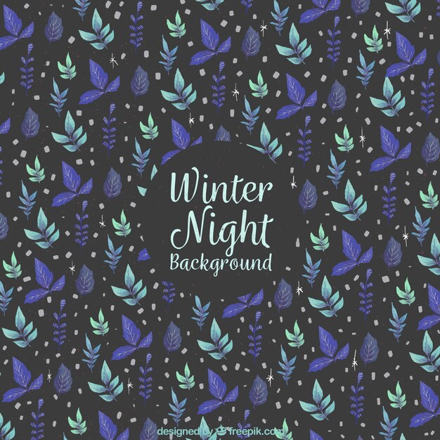 Free Vector winter night patterned background