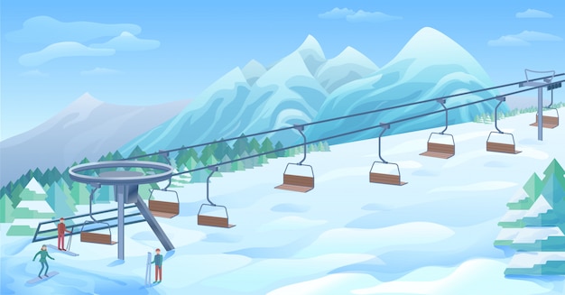 Winter Outdoor Resort Background