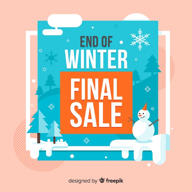 Free Vector winter sale background