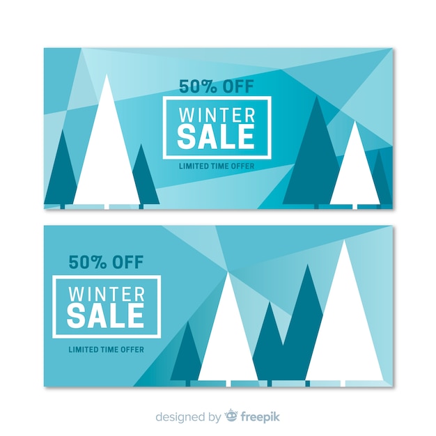 Winter sale banners