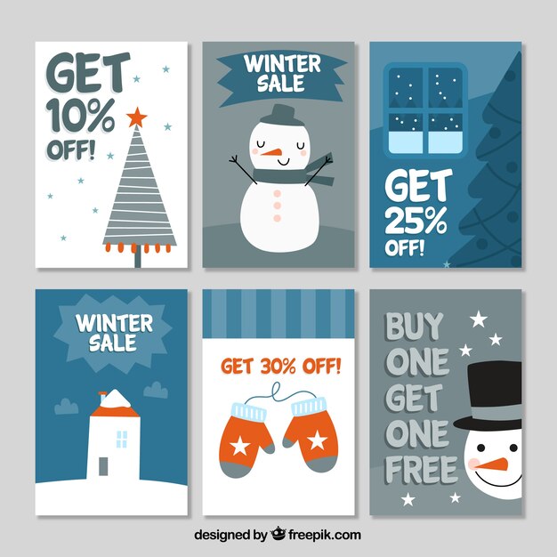 Winter sale cards