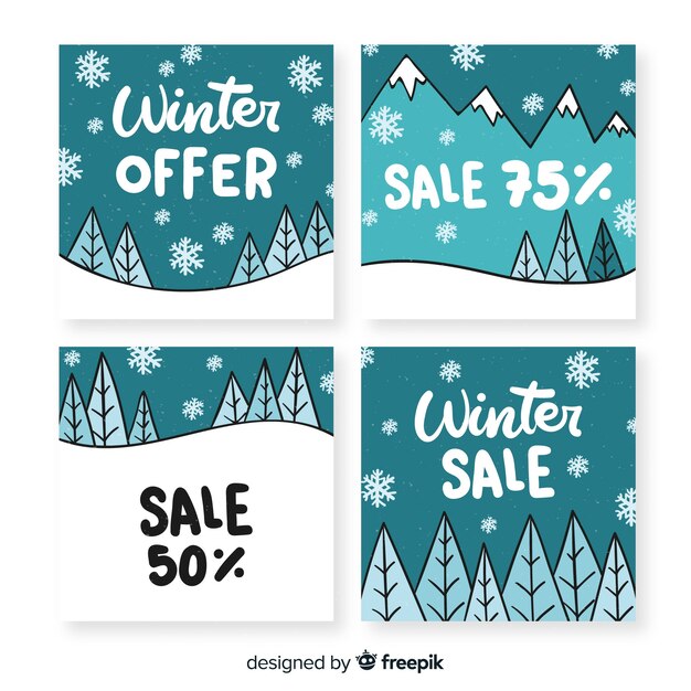 Winter sale cards