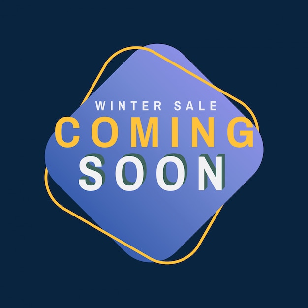 Free vector winter sale coming soon vector