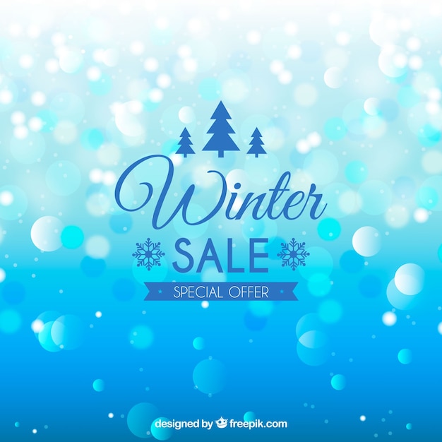 Winter sale design with circles