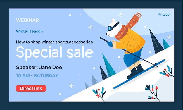 Winter season sale webinar template