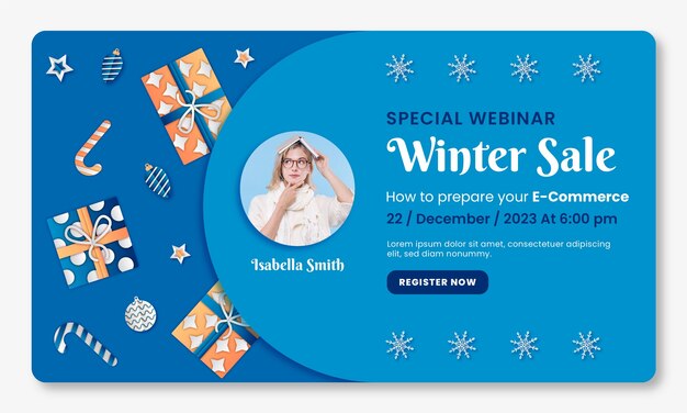 Winter season sale webinar template