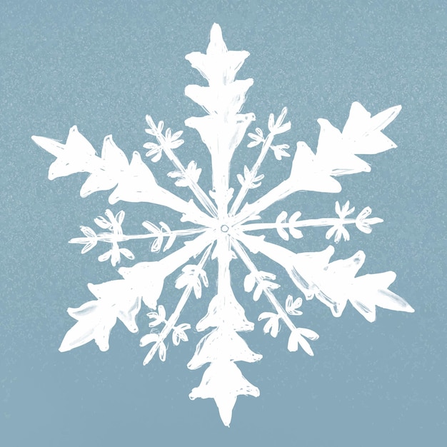 Winter snowflake illustration vector on blue background