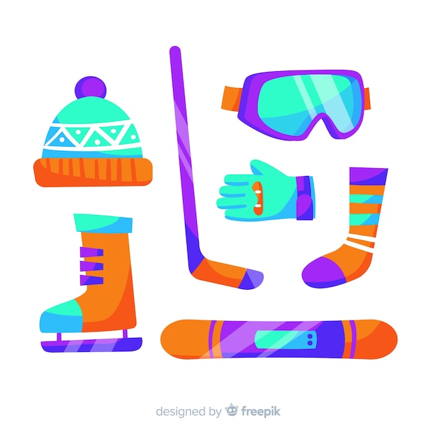 Winter sport equipment collection