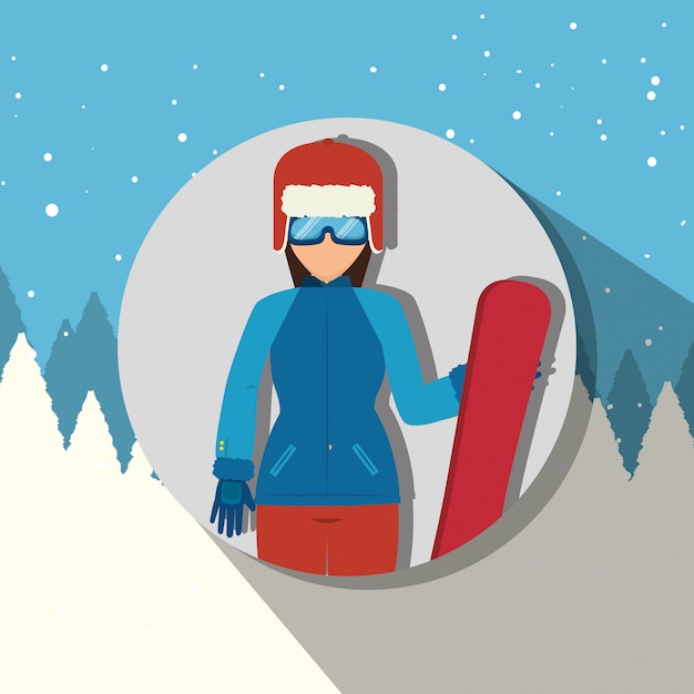 Free Vector winter sport wear and accesories