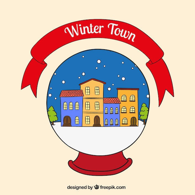 Free Vector winter town