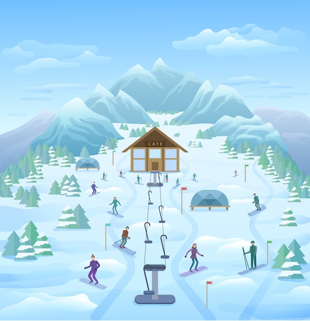 Winter Vacation Outdoor Template