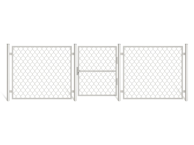 Free Vector wire fence isolated on white background. 