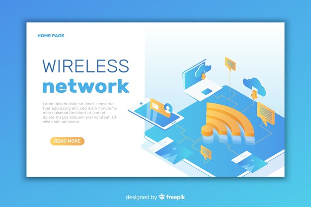 Wireless network landing page