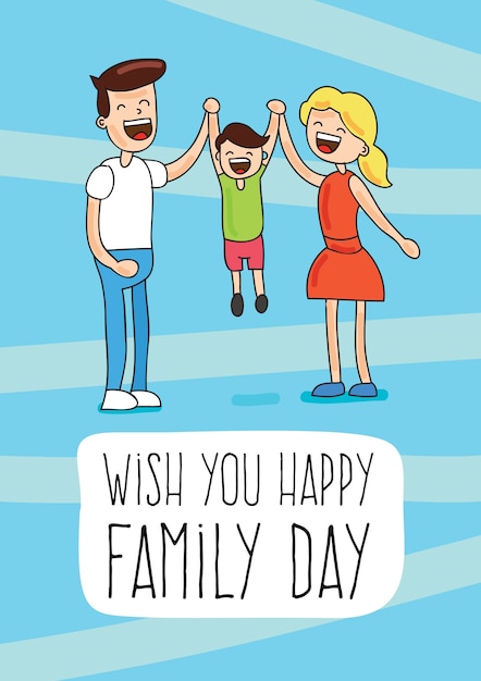 Wish you happy family day card