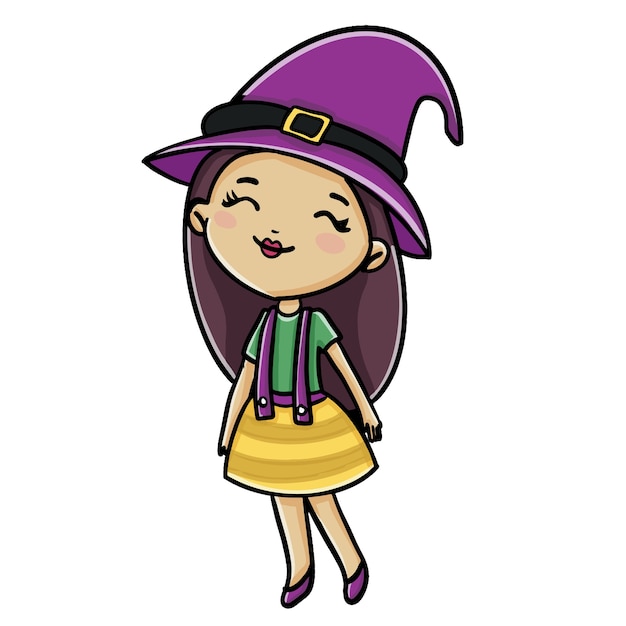 Free vector witch drawing