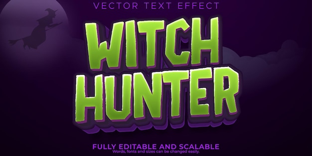 Witch hunter text effect editable wizard and magic text style