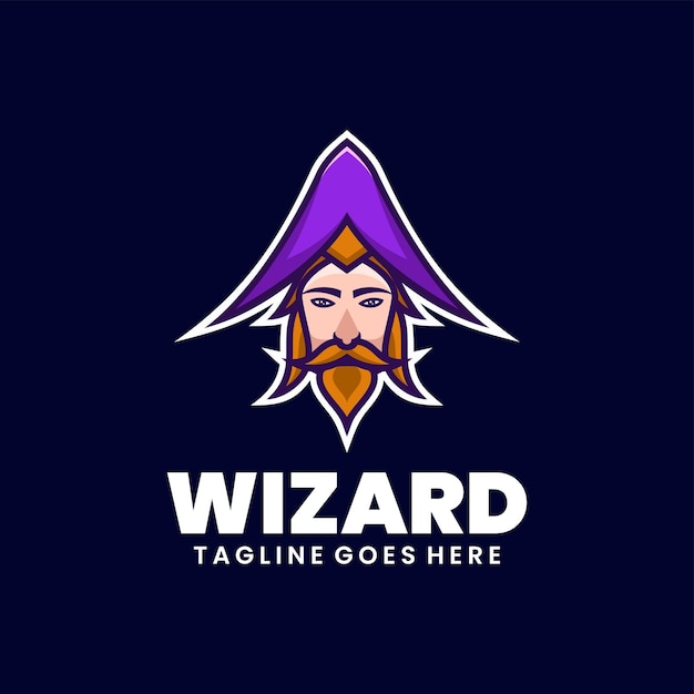 wizard illustration mascot logo design