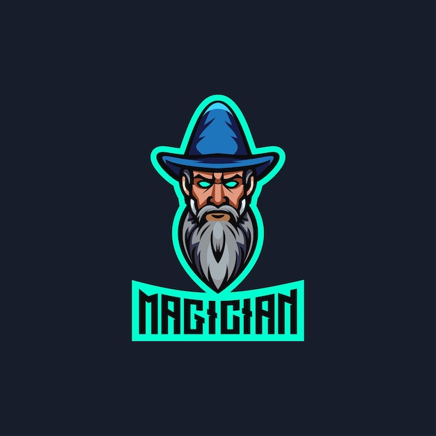 wizard logo modern vector illustration mascot