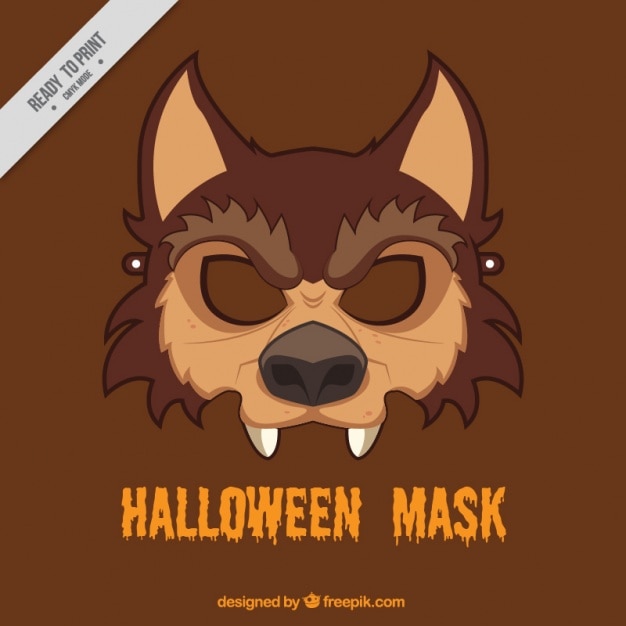 Free vector wolf halloween mask