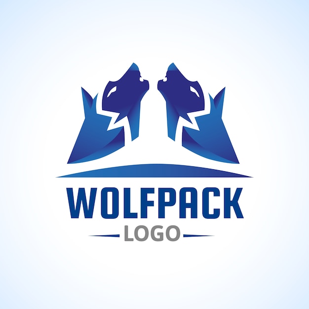 Wolfpack branding logo template