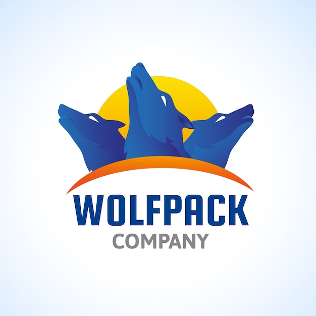 Wolfpack branding logo template