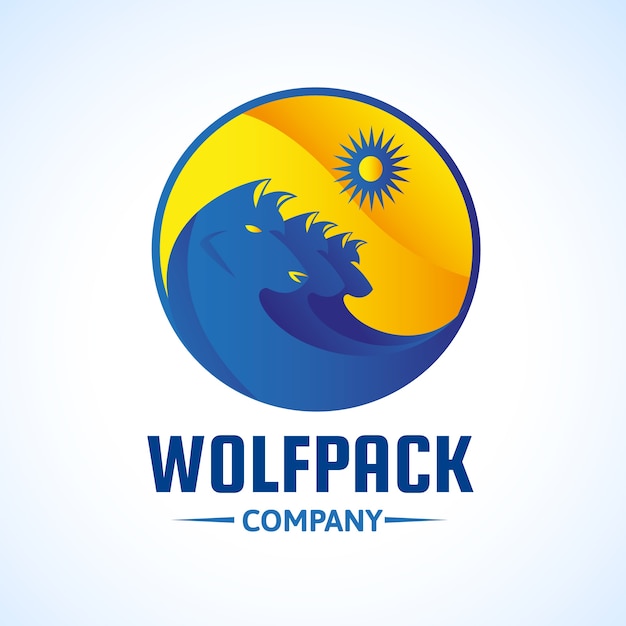 Wolfpack branding logo template