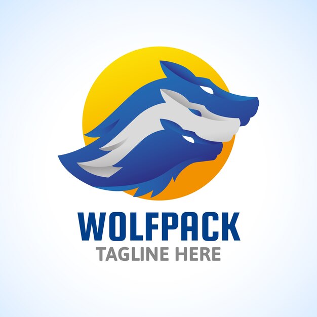 Wolfpack branding logo template