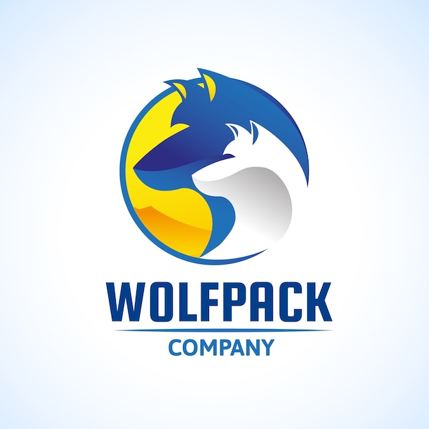 Wolfpack branding logo template