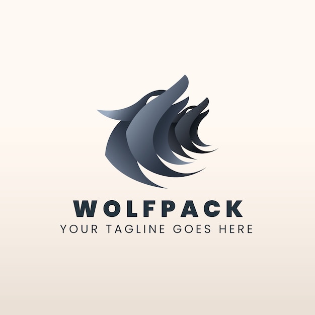 Free Vector wolfpack branding logo template