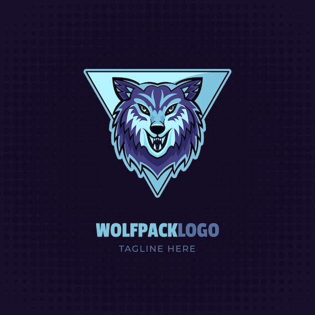 Wolfpack branding logo template