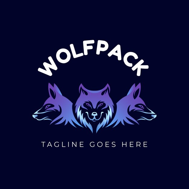 Wolfpack branding logo template