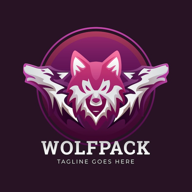 Free vector wolfpack branding logo template