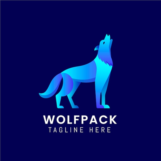 Free Vector wolfpack branding logo template