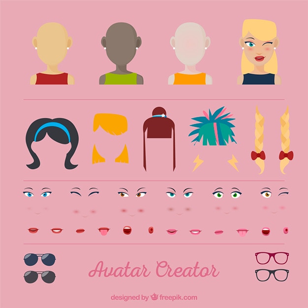 Free vector woman avatar creator